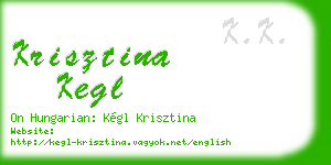 krisztina kegl business card